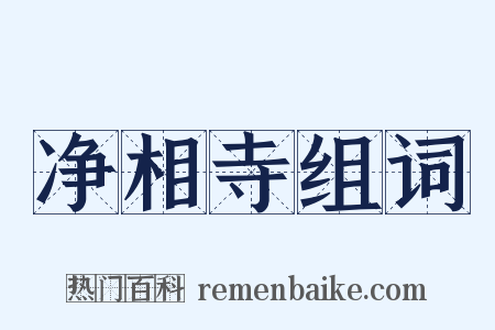 净相寺组词是什么意思的图片